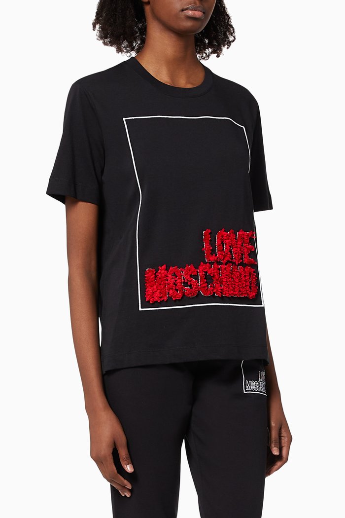 

3D Logo T-shirt in Cotton, Black