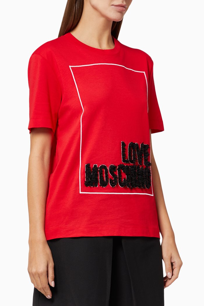 

3D Logo T-shirt in Cotton, Red