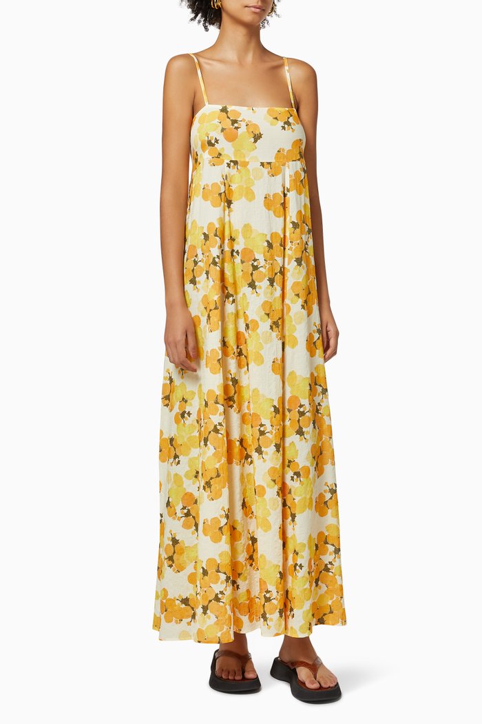 

Weekend Maxi Dress in Organic Cotton, Yellow