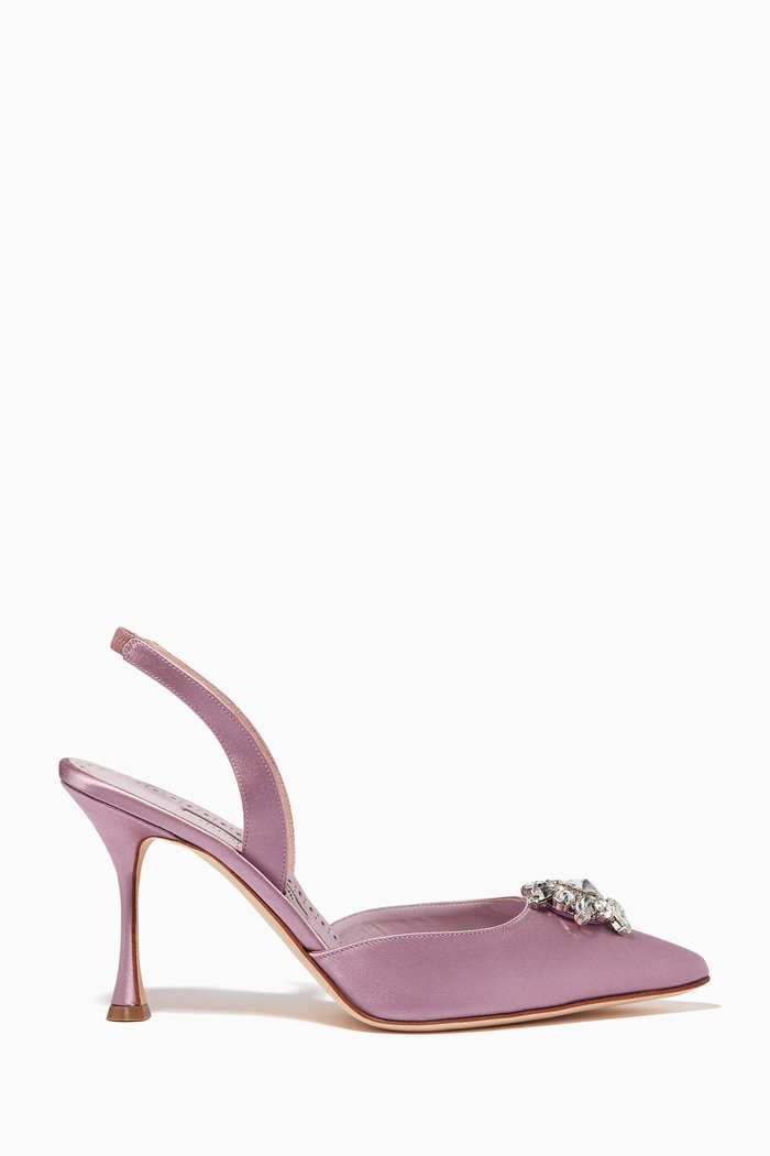

Cassinasli 90 Slingback Pumps in Satin, Purple