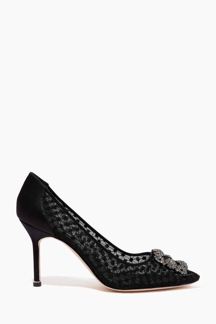 

Hangisi 90 Pumps in Lace, Black