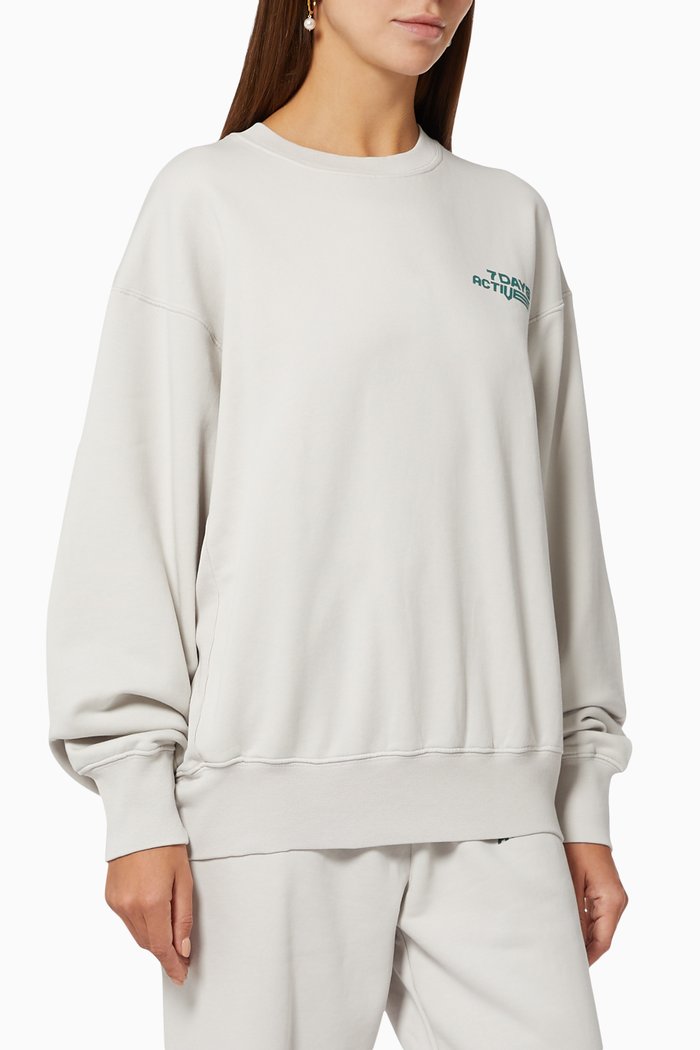 

Monday Crewneck Sweatshirt in Organic Cotton, Blue