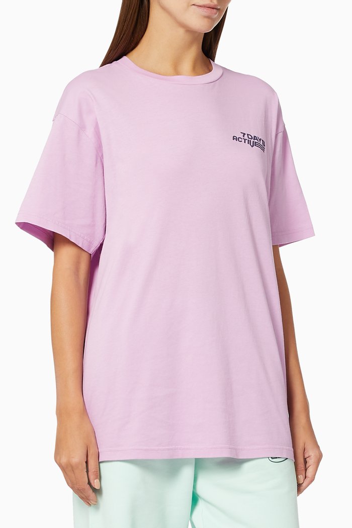 

Korean OT T-shirt in Organic Cotton Jersey, Purple