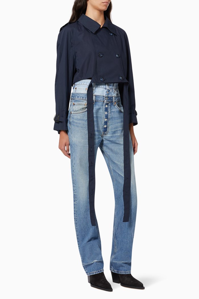 

Designer x Burberry Top Jacket in Cotton Garbardine, Blue