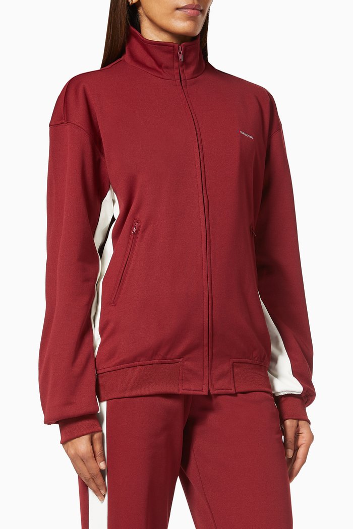 

Stripe Track Jacket in Jersey, Red