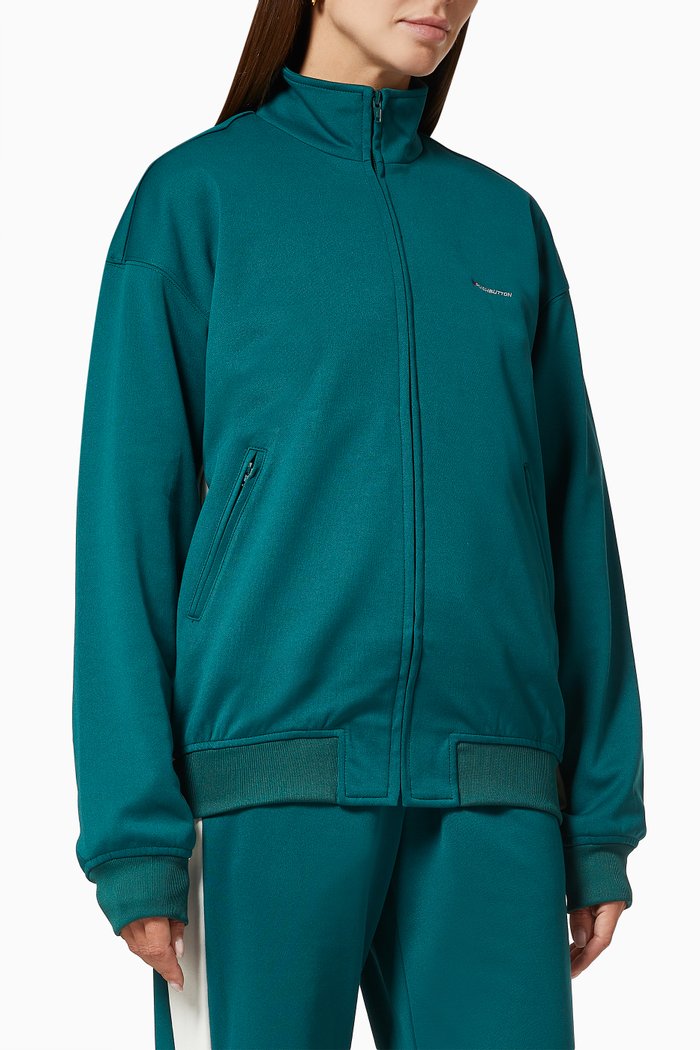 

Stripe Track Jacket in Jersey, Green
