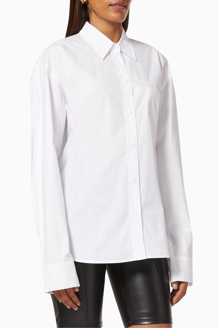 

Hybrid Shirt in Cotton Jersey, White