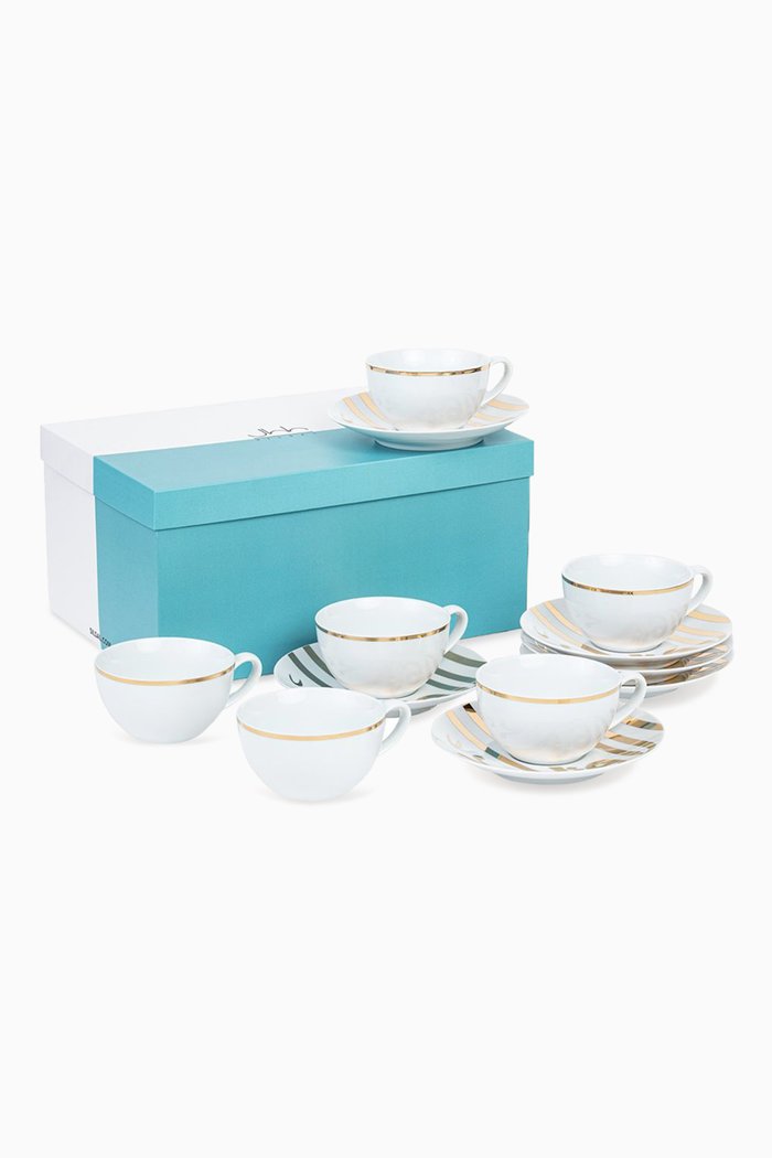 

Ghida Teacup & Saucer, Set of 6, Multicolour