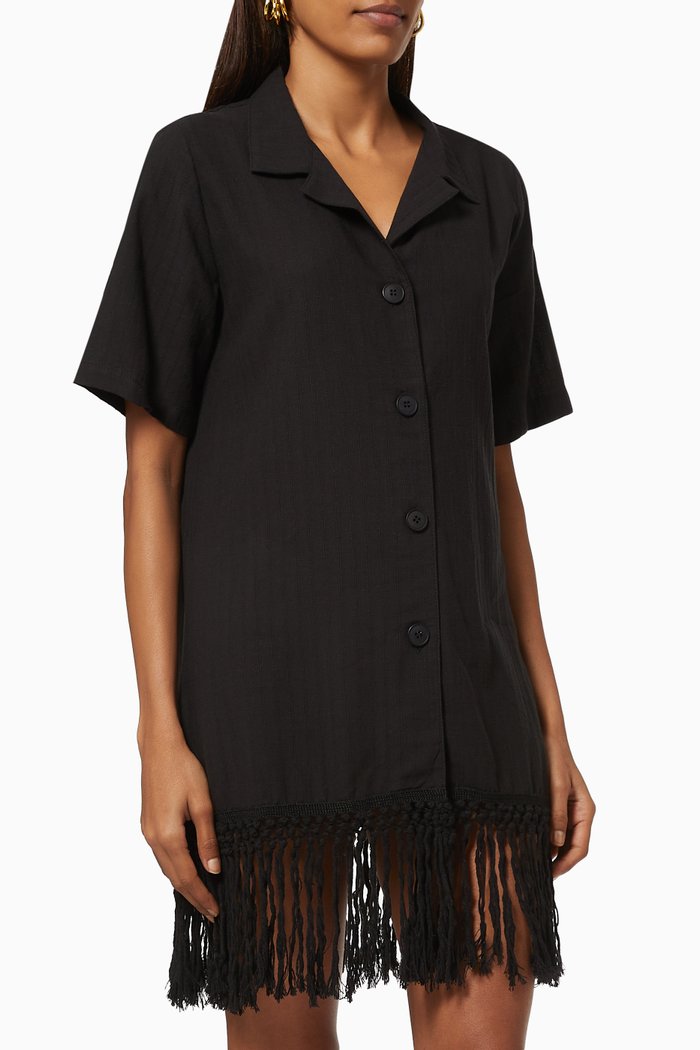 

Cabo Summer Shirt in Cotton, Black