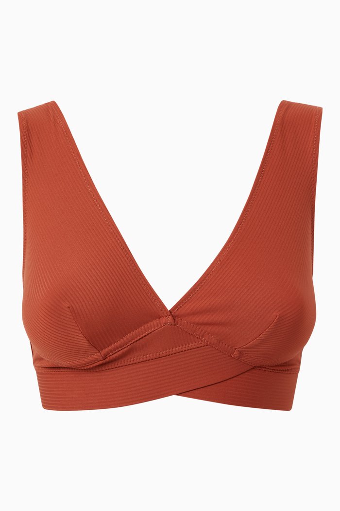 

Ziggy Plunge Bikini Top, Orange