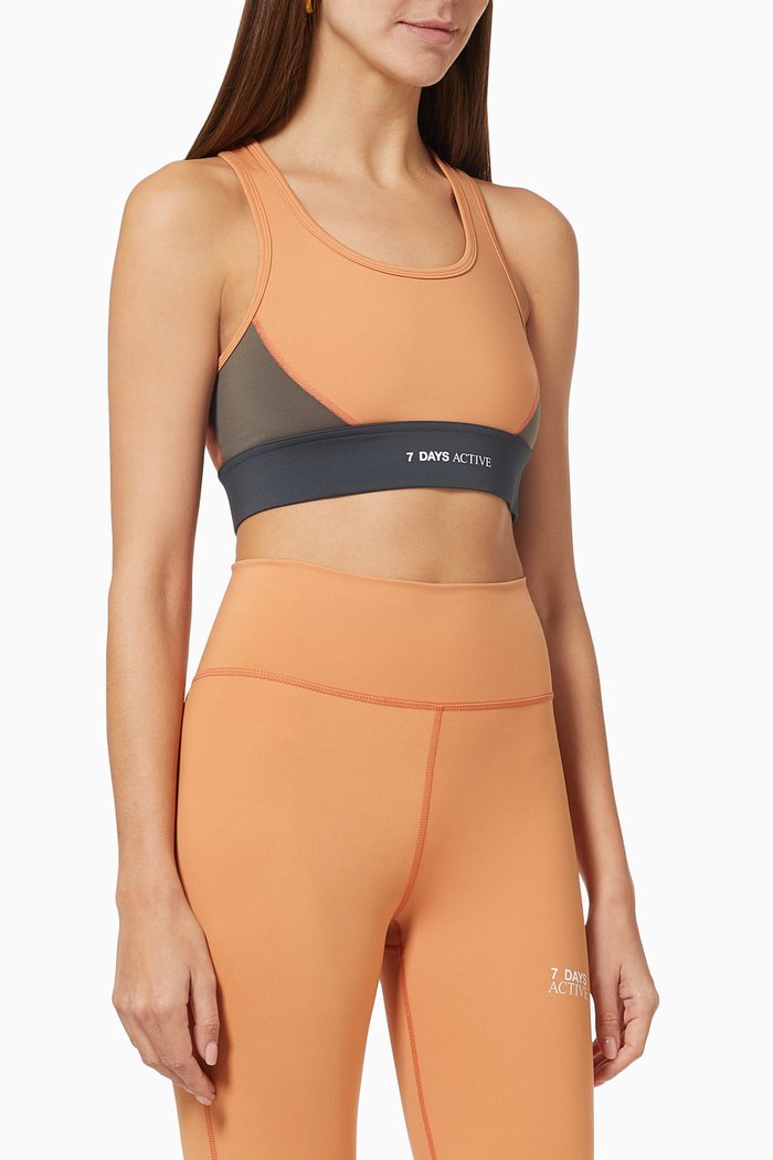 

SV Sports Bra in Stretch Nylon, Brown