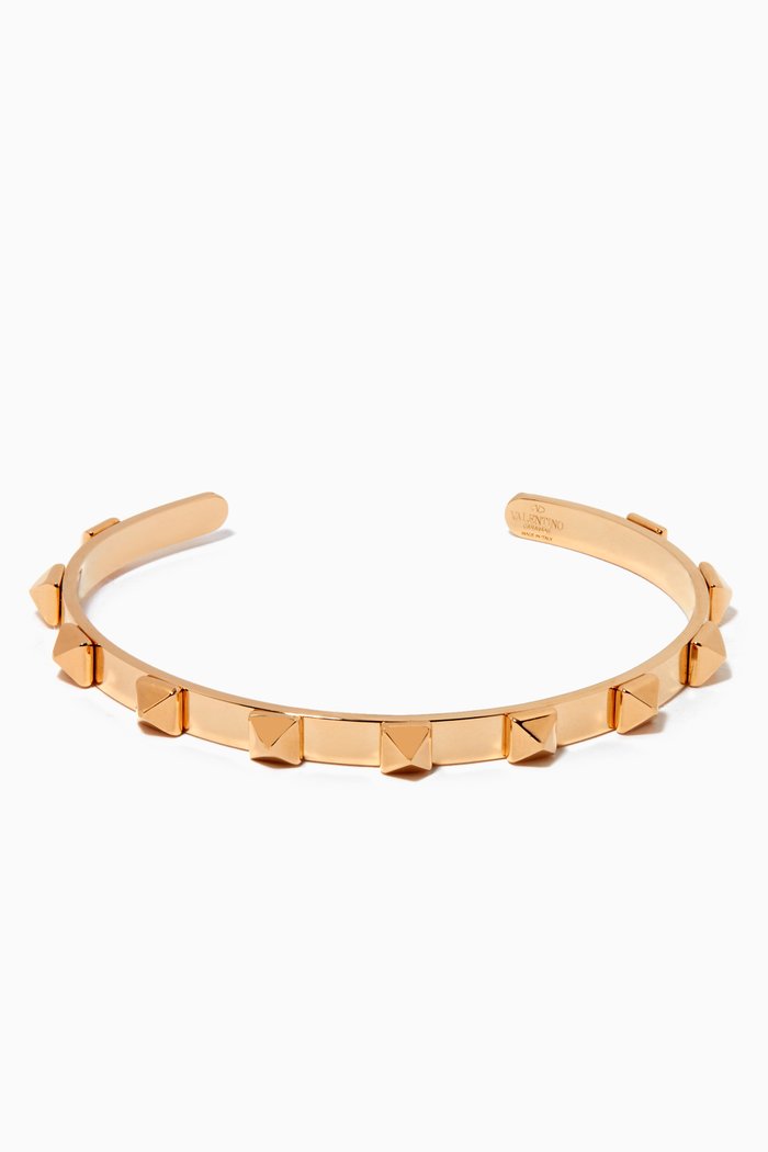 

Valentino Garavani Rockstud Bracelet in Metal, Gold