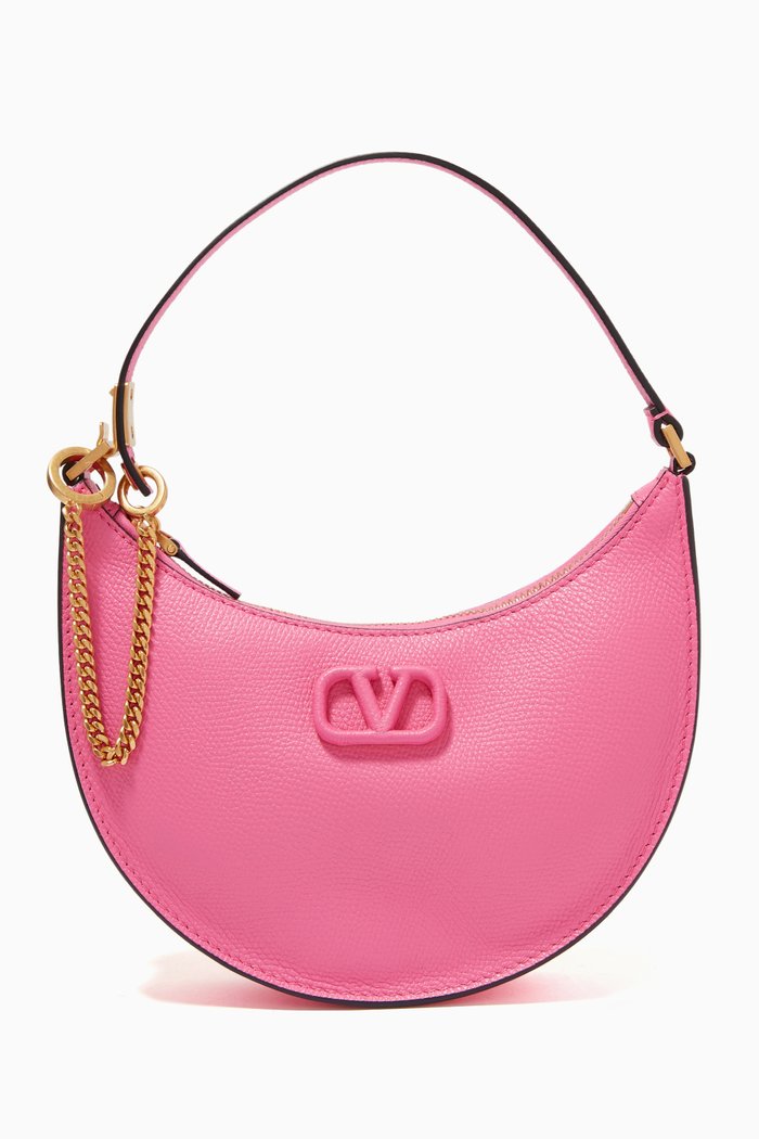 

Valentino Garavani VSLING Hobo Bag in Grainy Calfskin, Pink
