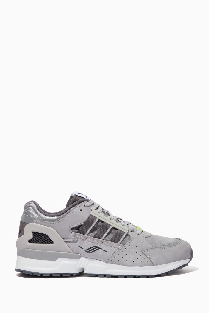 

ZX 10,000 Sneakers in Leather, Nubuck & Suede, Grey