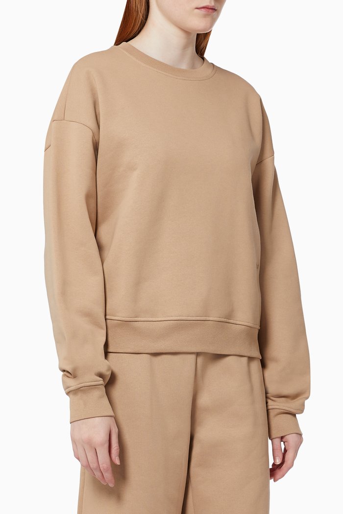 

Oversized Sweatshirt in Cotton Terry, Brown