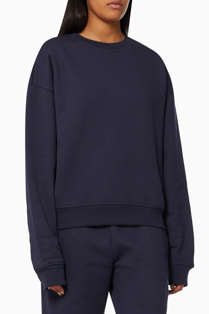 

Oversized Sweatshirt in Cotton Terry, Blue