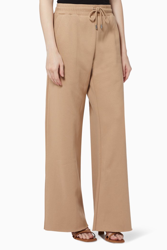 

Wide-leg Sweatpants in Cotton Terry, Brown