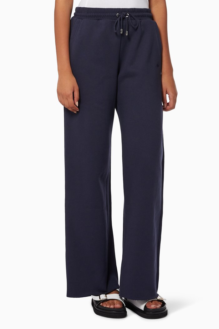 

Wide-leg Sweatpants in Cotton Terry, Blue