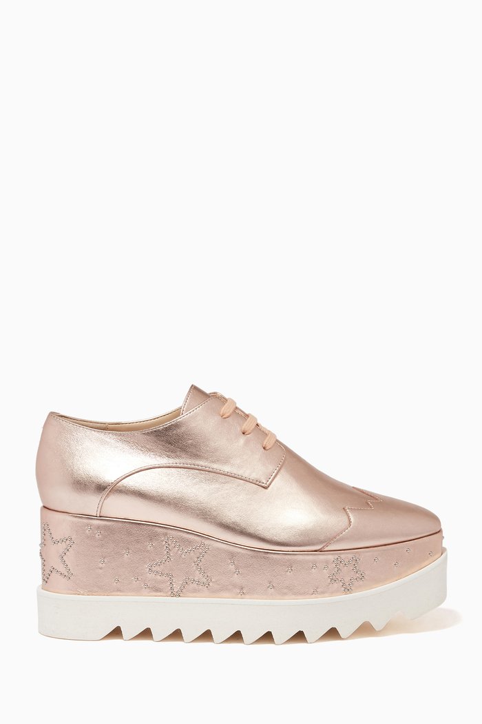 

Elyse Glitter Stars Platforms in Alter Leather, Rose gold