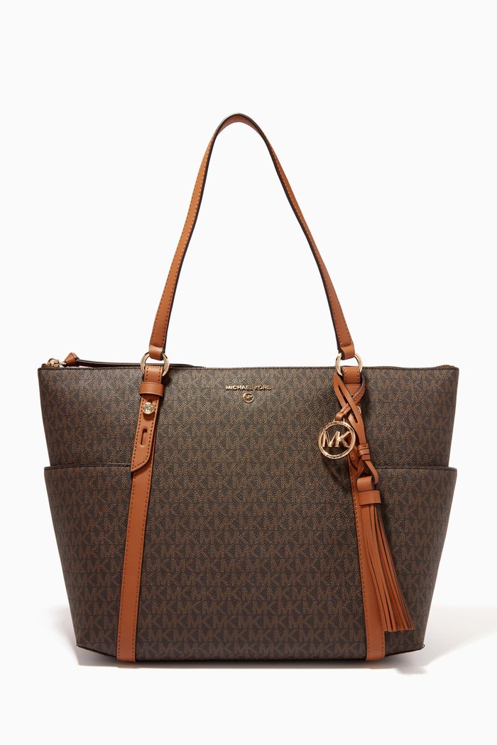 

Sullivan Tote Bag in Logo-print Canvas, Brown