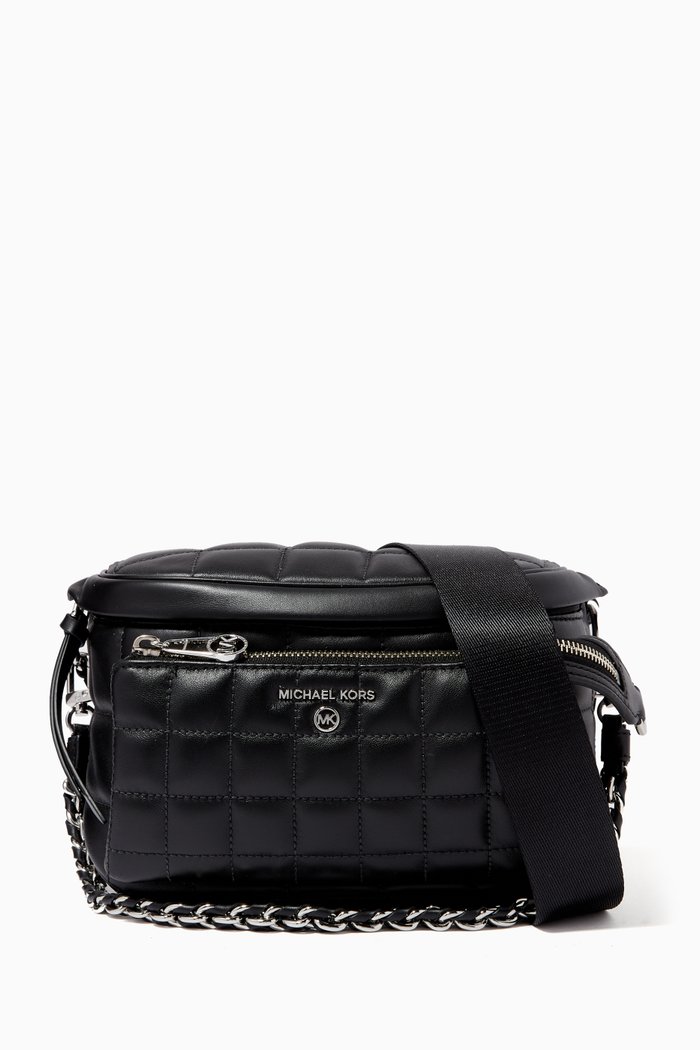 

Medium Slater Sling Pack in Quilted Leather, Black