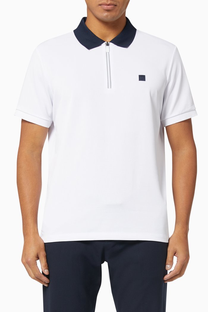 

Half-zip Sport Polo T-shirt, White