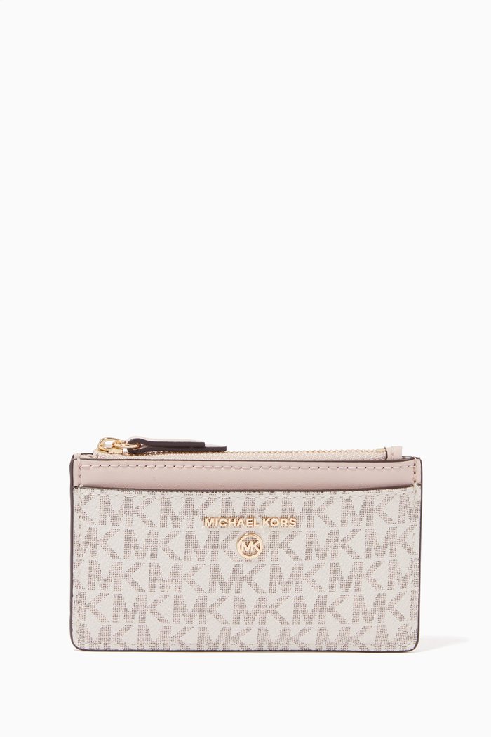 

Large Card Case in Logo Canvas, Pink