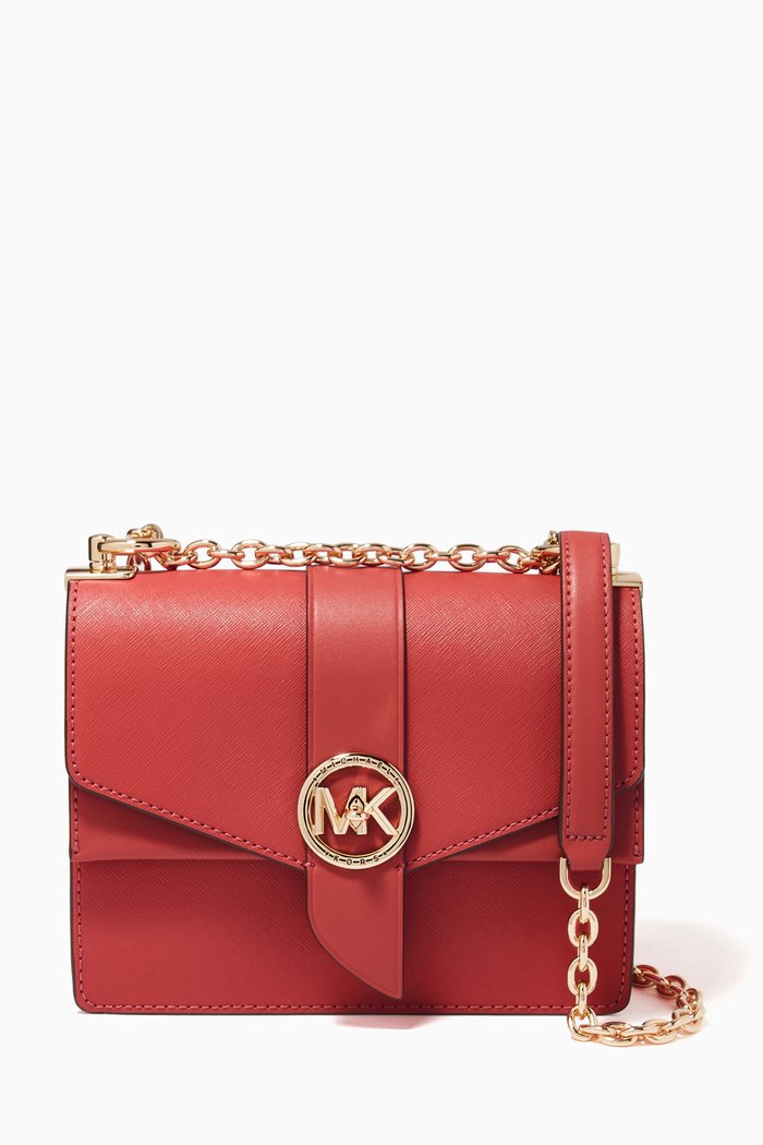 

Small Greenwich Crossbody Bag in Saffiano Leather, Brown