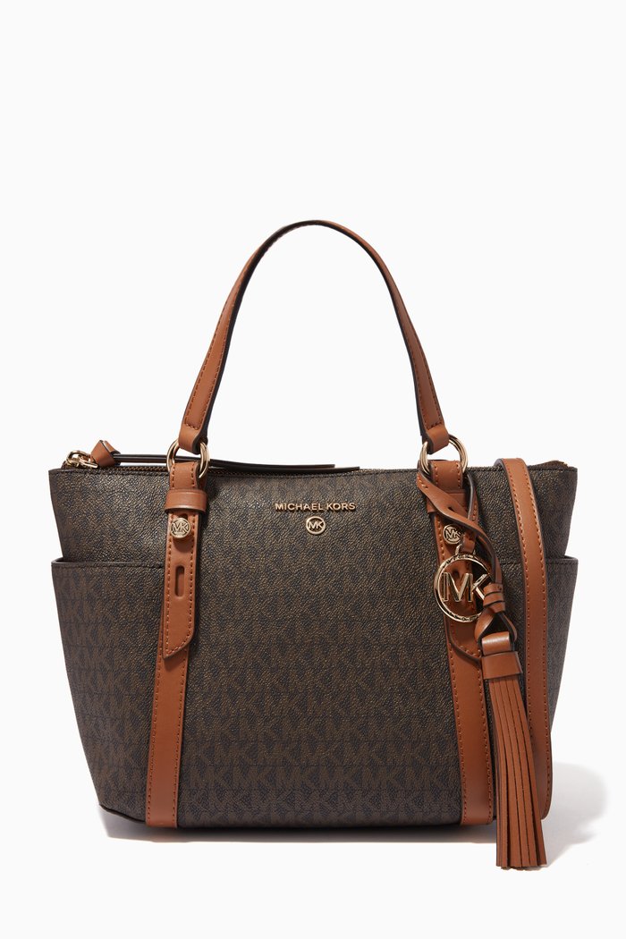 

Small Sullivan Tote Bag in Logo Canvas, Brown