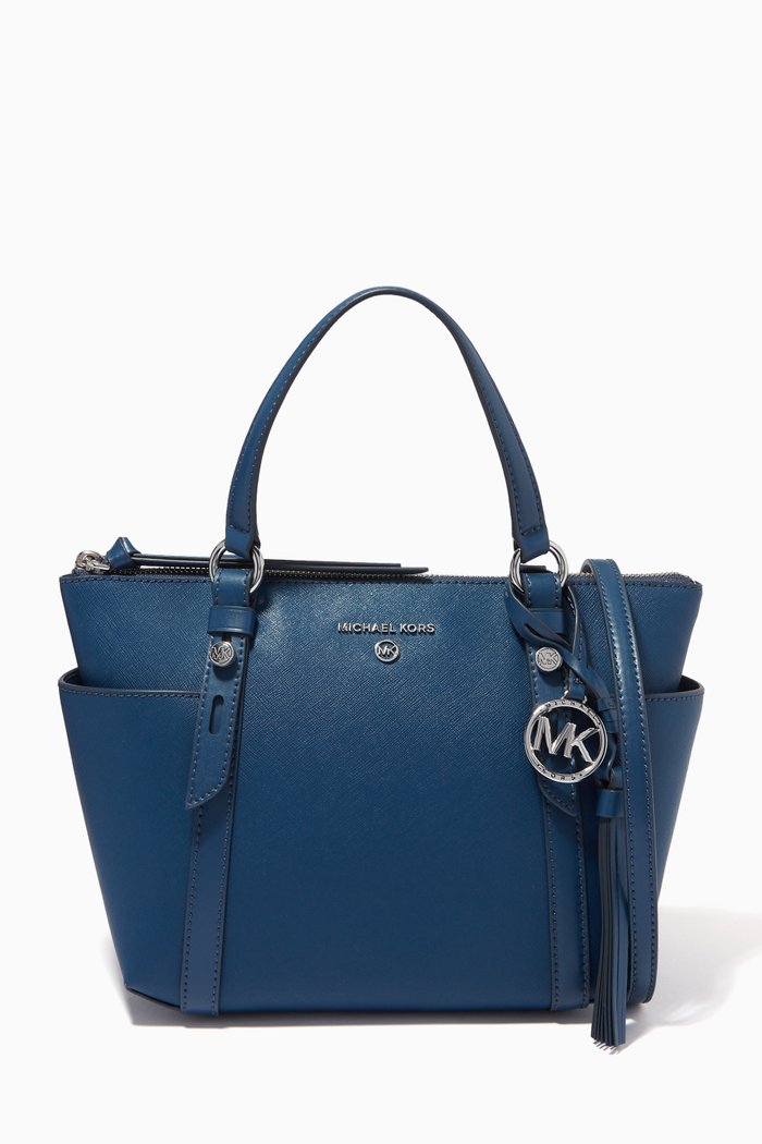 

Small Sullivan Tote Bag in Leather, Blue