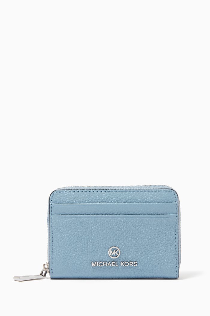 

Small Jet Set Wallet in Pebbled Leather, Blue