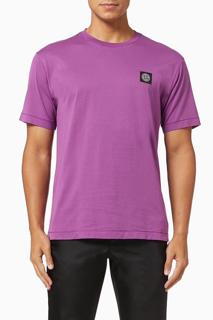 

Compass Patch T-shirt in Cotton Jersey, Purple