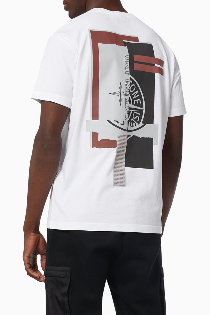 

Mixed Media Two T-shirt in Cotton Jersey, White