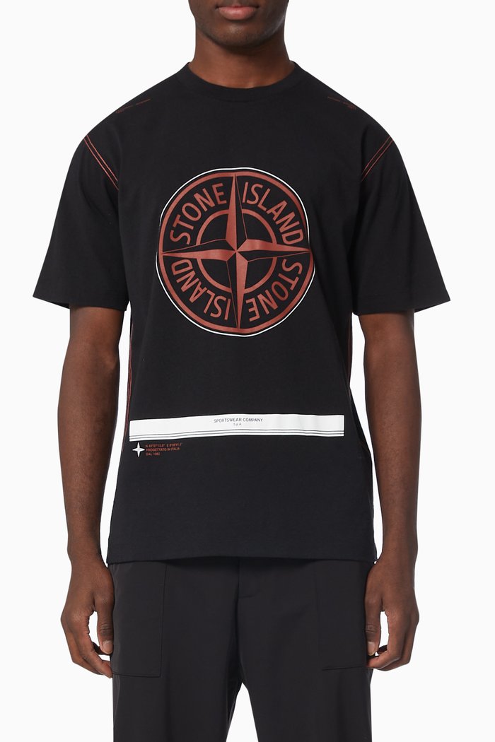 

Ultra Institutional One T-shirt in Cotton Jersey, Black