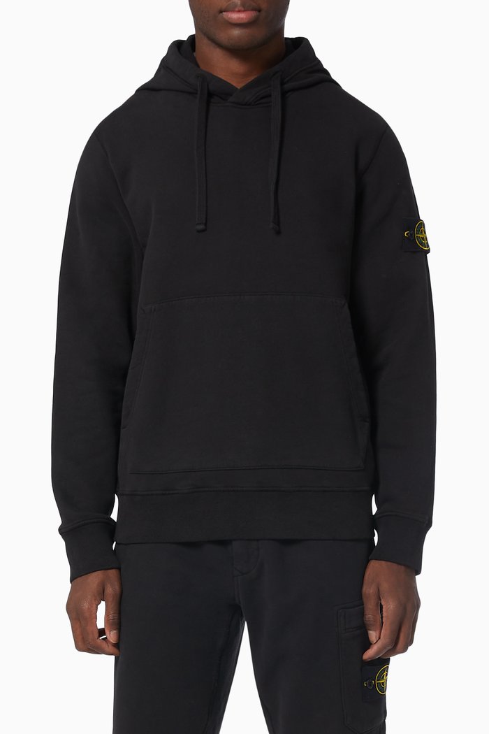 

Hooded Sweatshirt in Jersey, Black