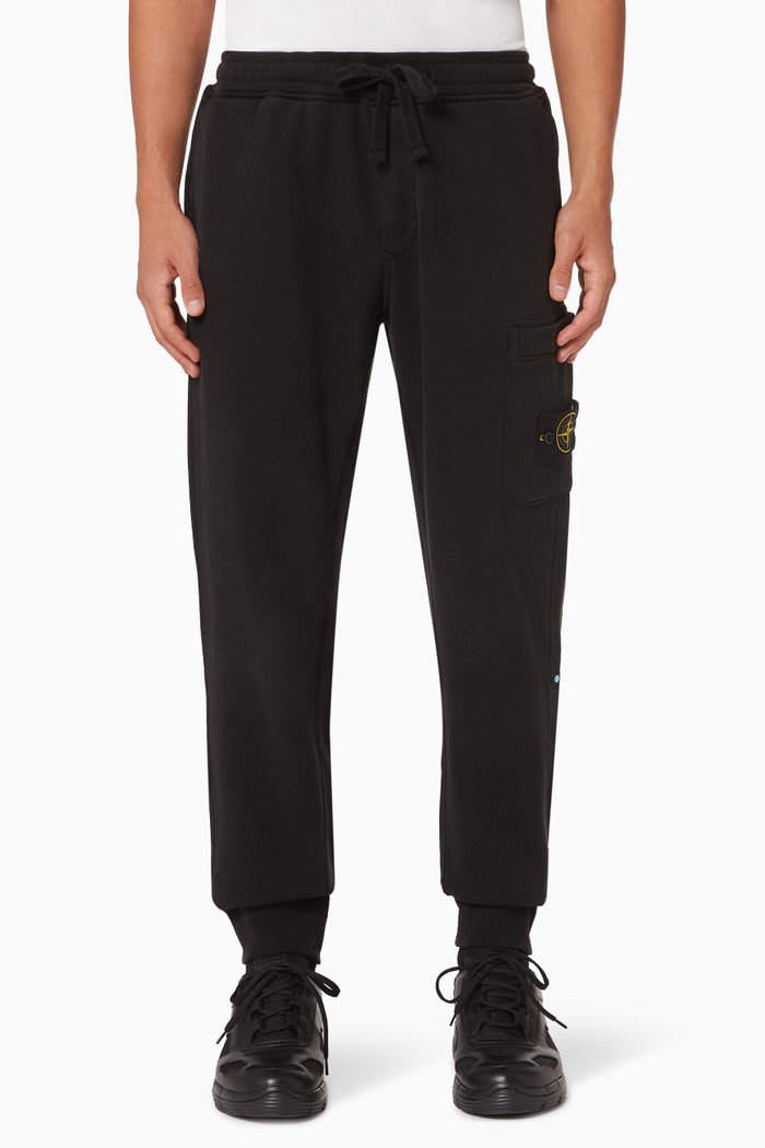 

Drawstring Joggers in Fleece, Black