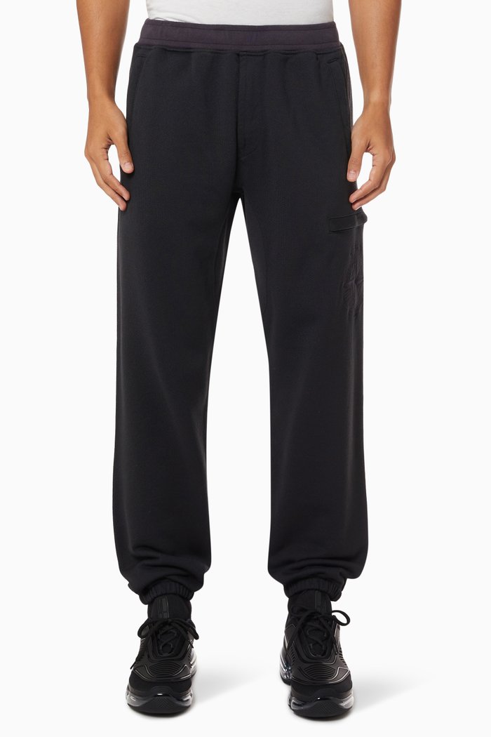 

Logo Patch Cargo Pants in Fleece, Blue