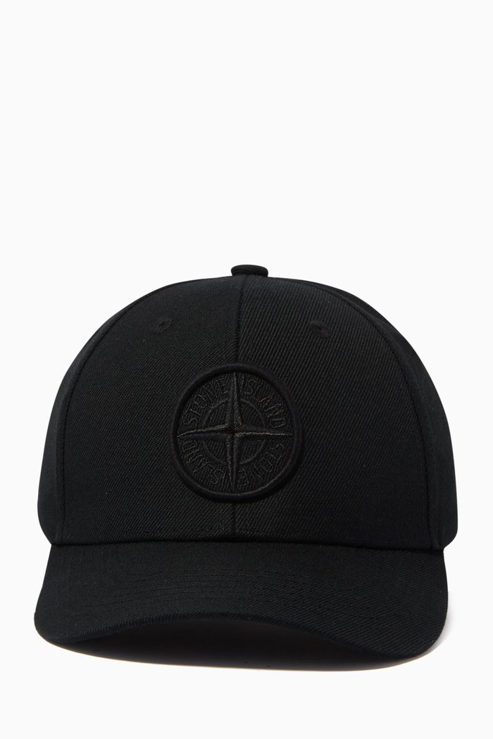 

Compass Badge Logo Cap in Cotton, Black