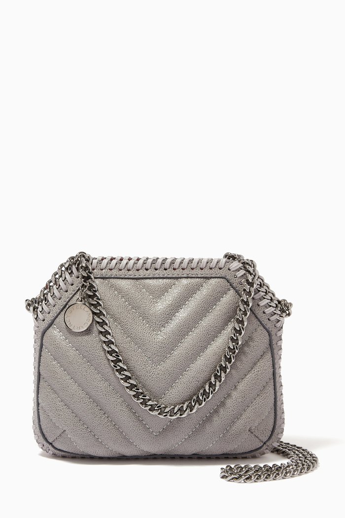 

Falabella Mini Tote in Chevron Shaggy Deer, Grey