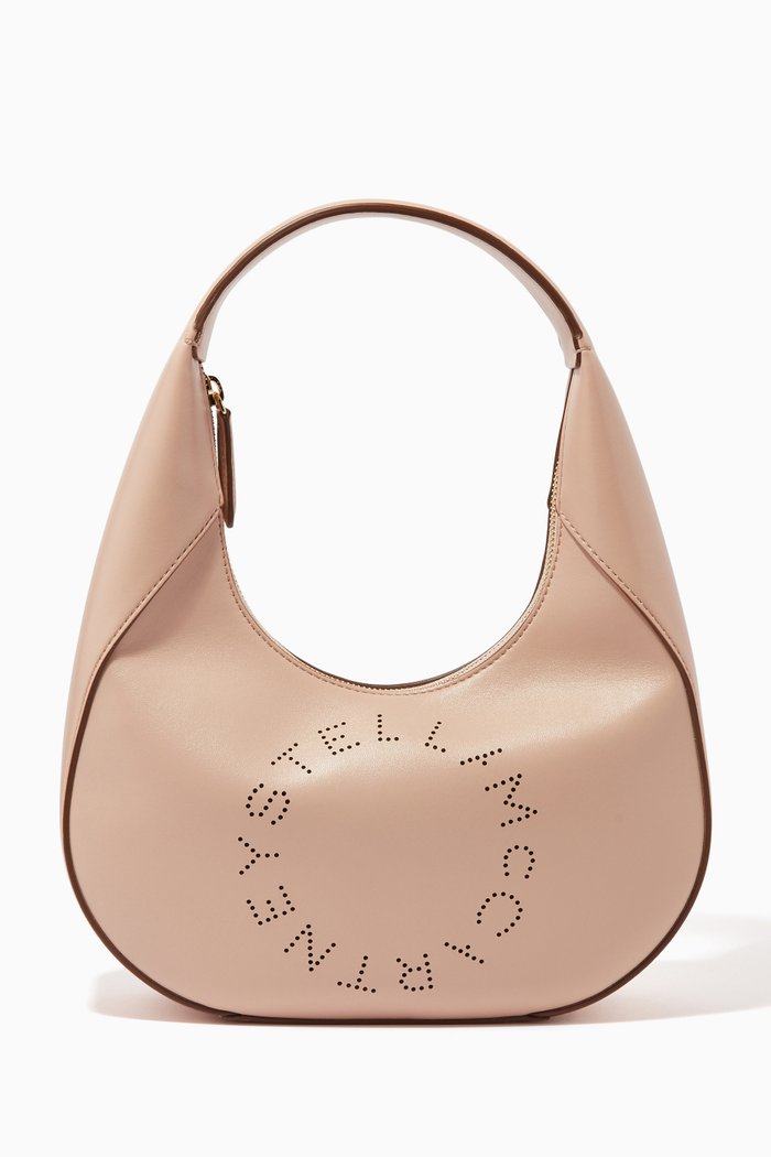 

Small Stella Logo Shoulder Bag in Eco Alter Leather, Pink