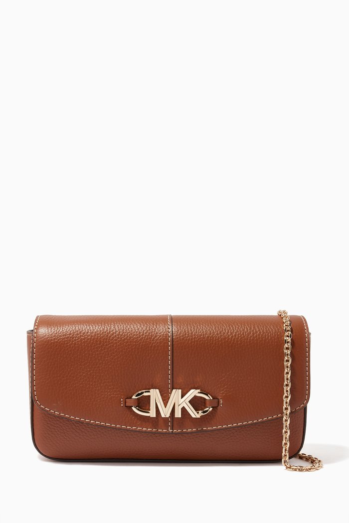

Large Izzy Clutch in Leather, Brown