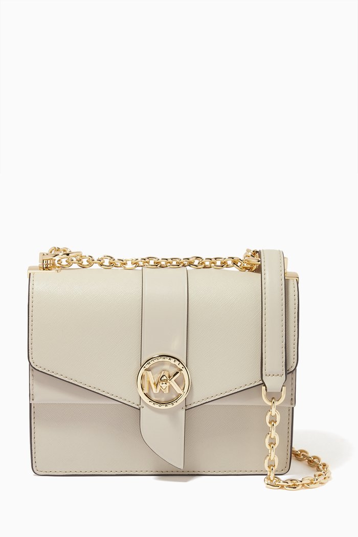 

Small Greenwich Crossbody Bag in Saffiano Leather, Brown