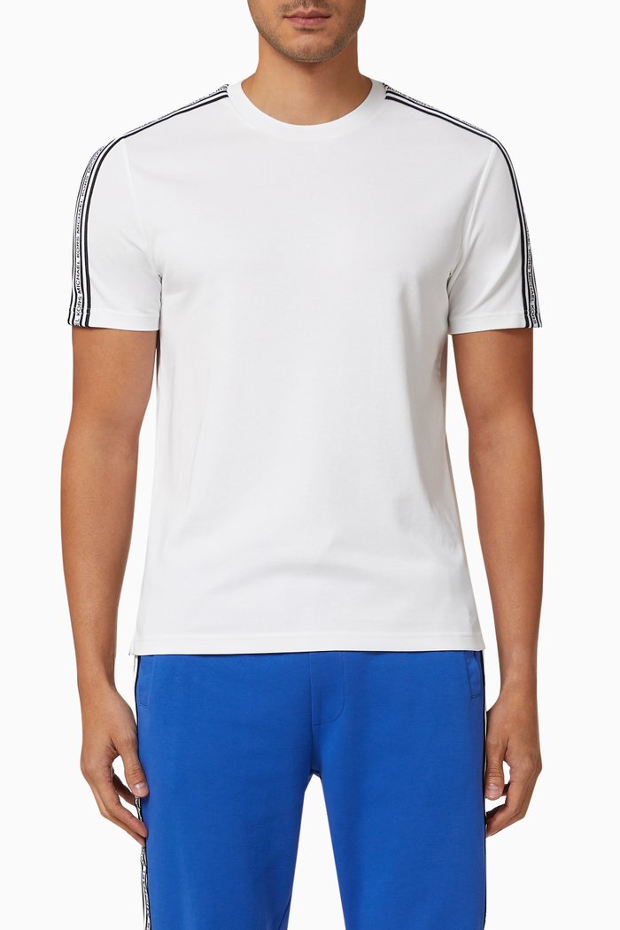 

Logo Tape T-shirt in Cotton, White