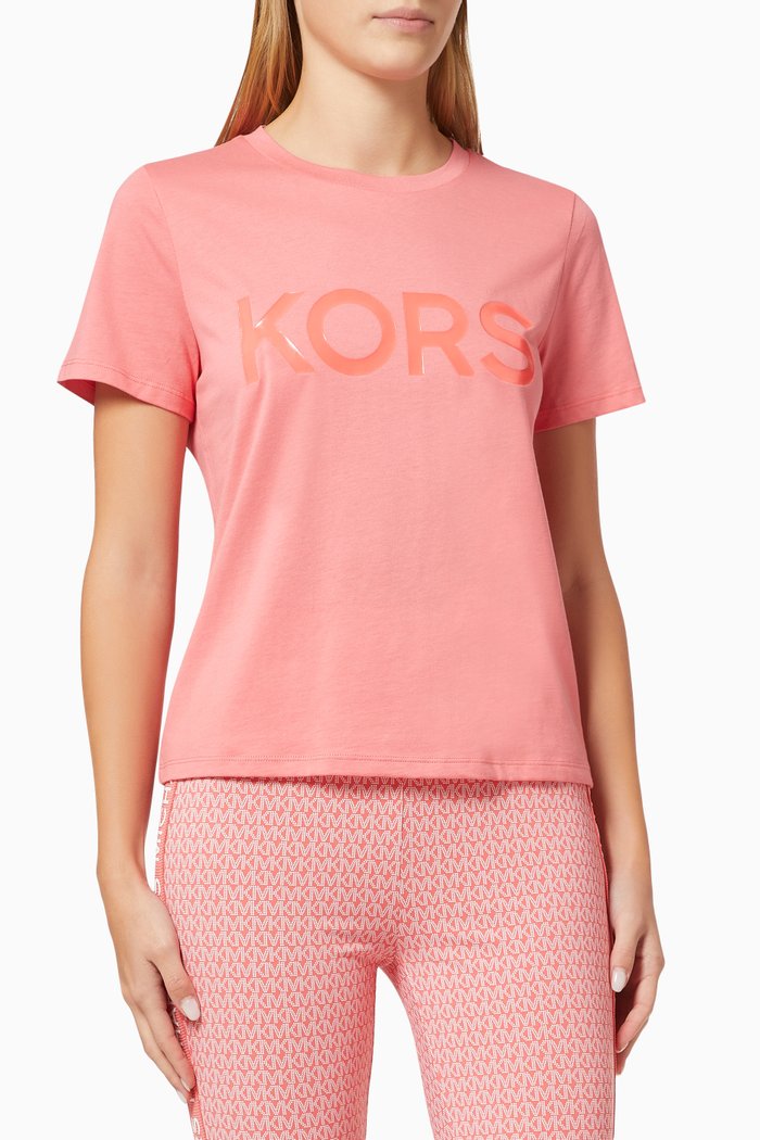

Logo Embossed T-shirt in Cotton, Red
