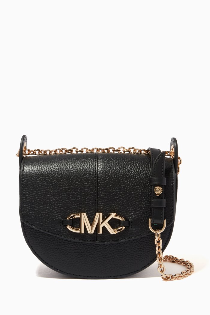 

Izzy Saddle Bag in Leather, Black