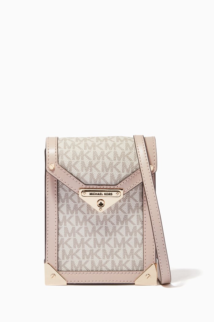 

Small Grace Crossbody Bag in Logo Canvas, Pink