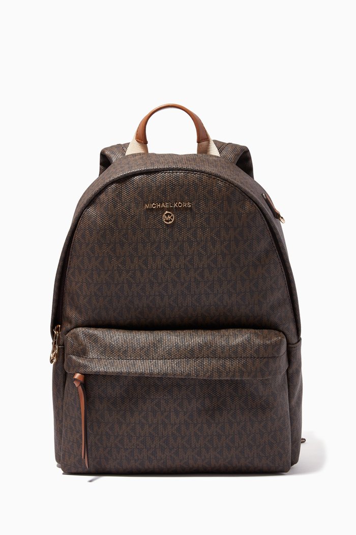 Medium Logo Slater Backpack in Canvas, Brown