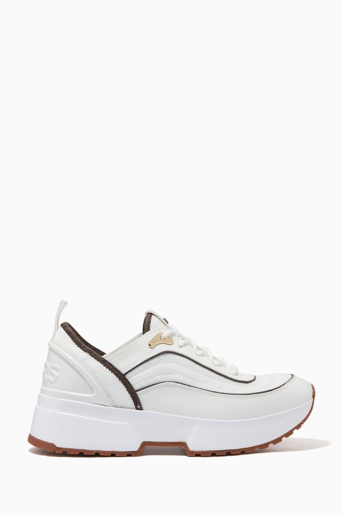 

Chaplin Trainers in Leather & Mesh, White