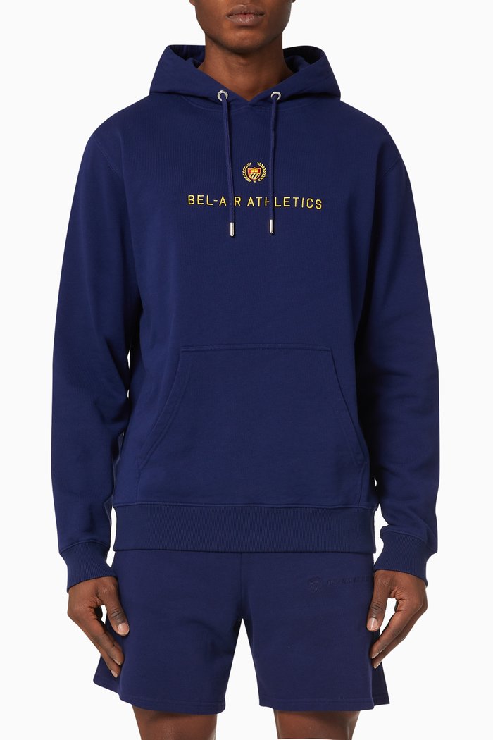 

Academy Crest Hoodie in Fleece, Blue
