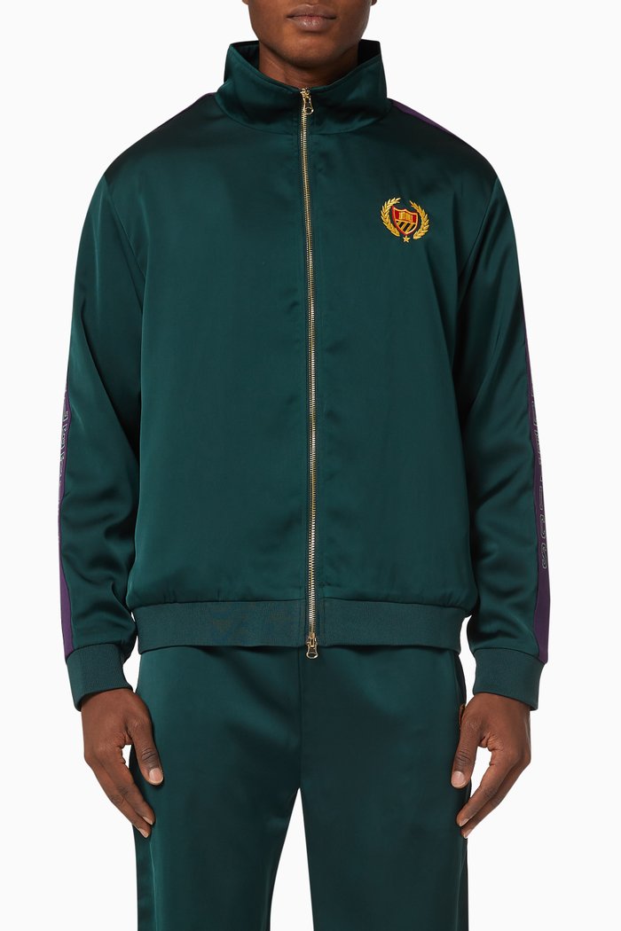 Academy Jacket in Satin, Green